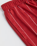 Pinstripe Mesh Shorts - Red